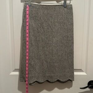 Talbots  Herringbone Scalloped Skirt